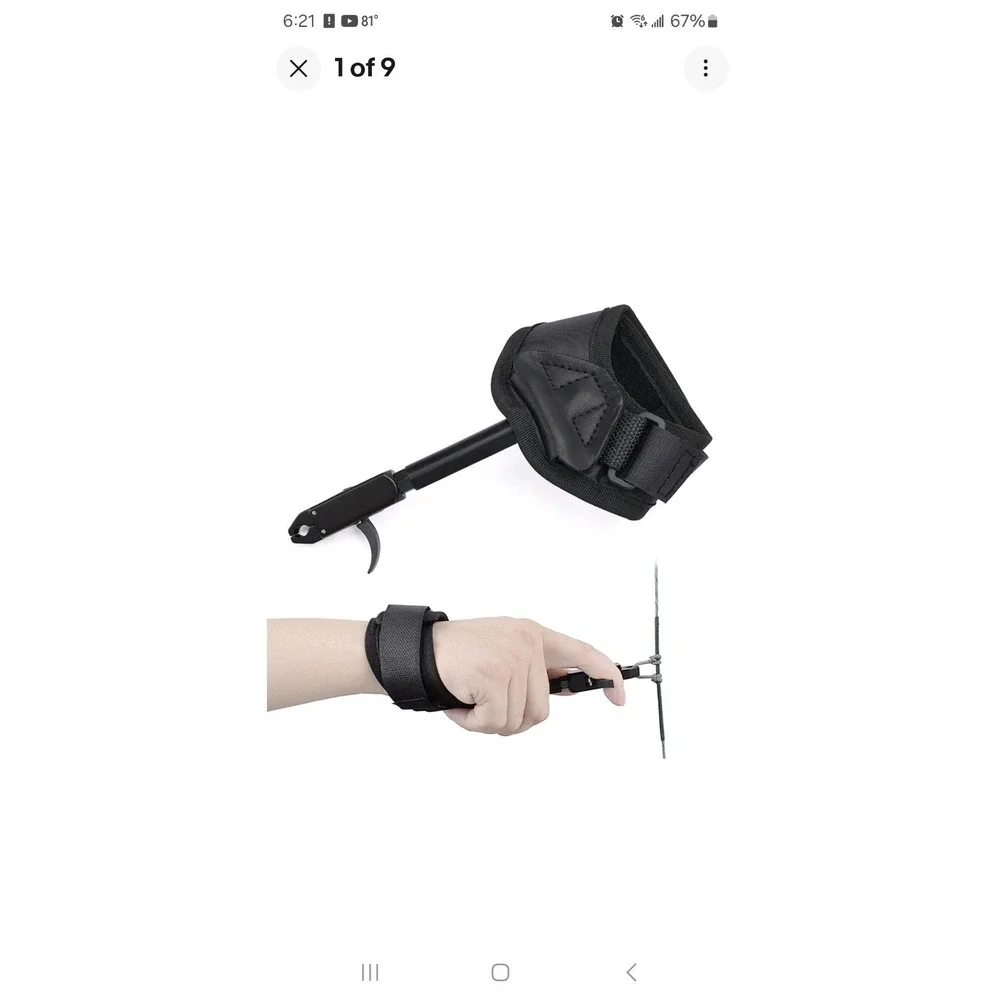 TruFire Toro Black With Wrist Strap Single Caliper Release Aid